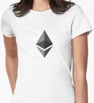 Ethereum logo womens t shirt