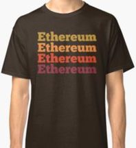 Ethereum text logo t shirt